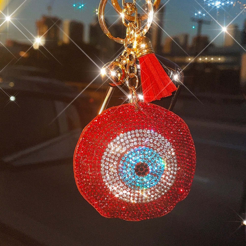 New Red Evil Eye Keychain